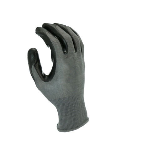 Hyper Tough Multipurpose Nitrile-Grip Gloves, Medium Duty, 3 Pair, Large, Black