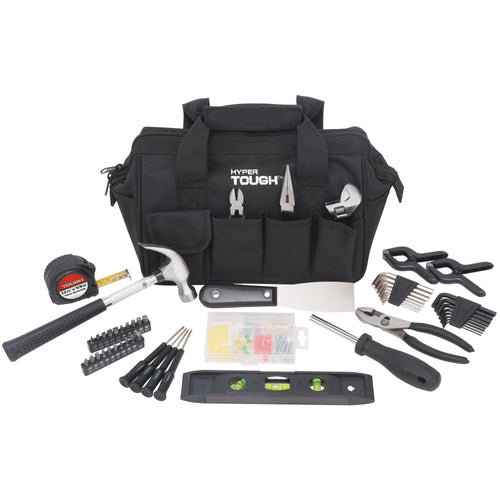 Hyper Tough 53-Piece Home Repair Tool Set, Black