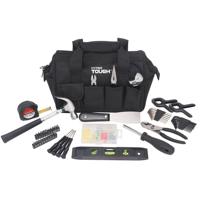 Hyper Tough 53-Piece Home Repair Tool Set, Black